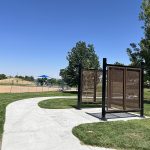 New sidewalks and a restroom enclosure.