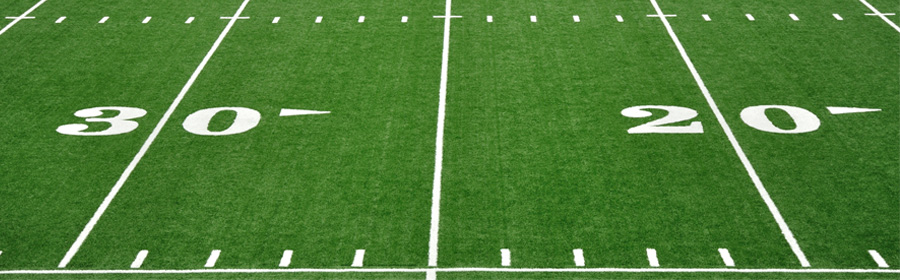 Section of a football field